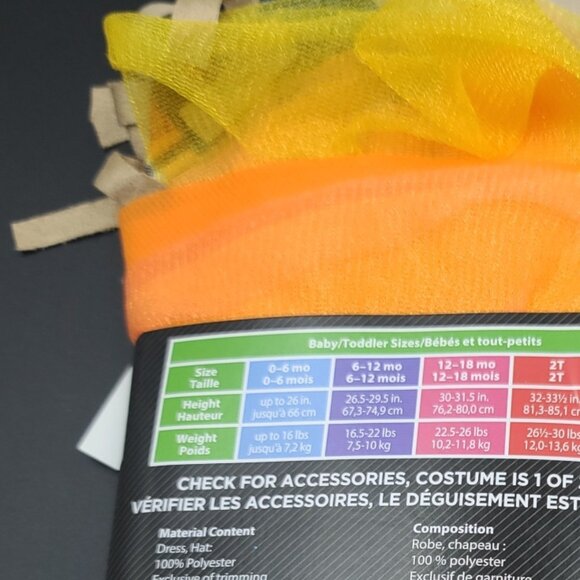 Halloween Cute Scarecrow Sunflower Adorable Toddler Costume , NWT - Picture 11 of 13